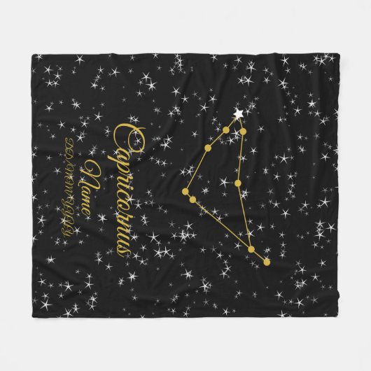 Capricornus Constellation Fleece Deken (Voorkant (Horizontaal))