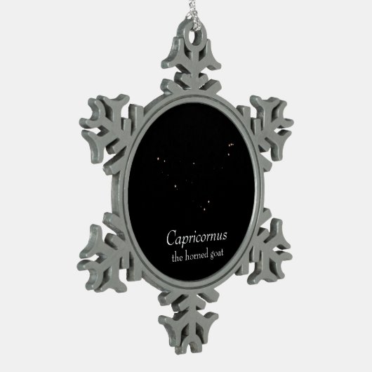 Capricornus Constellation Tin Sneeuwvlok Ornament (Links)