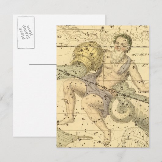 Capricornus en Aquarius Briefkaart (Voorkant / Achterkant)