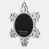 Capricornus-sterrenbeeld Tin Sneeuwvlok Ornament (Rechts)