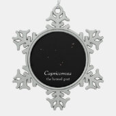 Capricornus-sterrenbeeld Tin Sneeuwvlok Ornament (Voorkant)