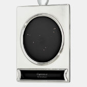 Capricornus sterrenbeeld verzilverd banner ornament (Links)