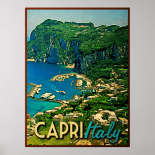 Capris Italy Vintage Travel Poster