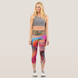 Capris met hoog wasgehalte