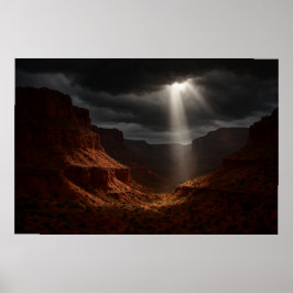 Caprock Canyons Poster - dramatische zonnestraal p