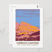Caprock Canyons State Park and Trailway Texas Briefkaart (Voorkant / Achterkant)