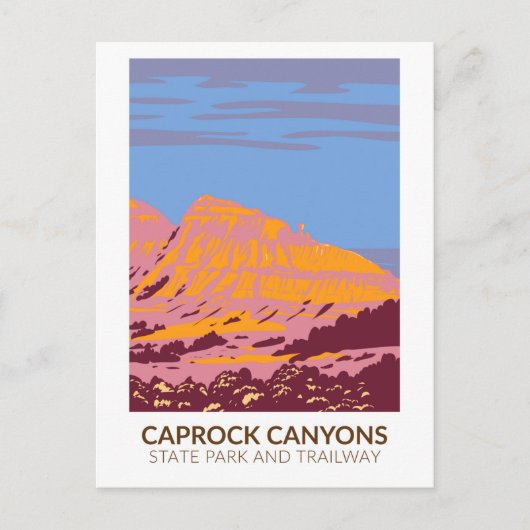 Caprock Canyons State Park and Trailway Texas Briefkaart (Voorkant)