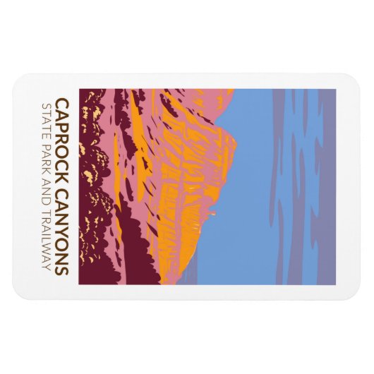 Caprock Canyons State Park and Trailway Texas Magneet (Horizontaal)