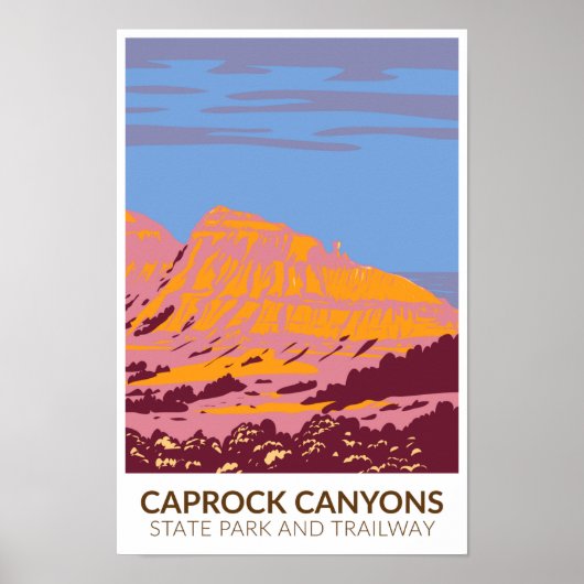 Caprock Canyons State Park and Trailway Texas Poster (Voorkant)