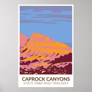 Caprock Canyons State Park en Trailway Texas Poster
