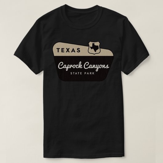 Caprock Canyons State Park Welkomstbord T-shirt (Design voorkant)