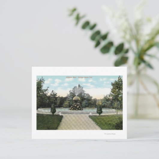 Capron Park Uitzicht van de fontein Briefkaart (Staand voorkant)