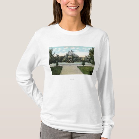 Capron Park Uitzicht van de fontein T-shirt (Voorkant)