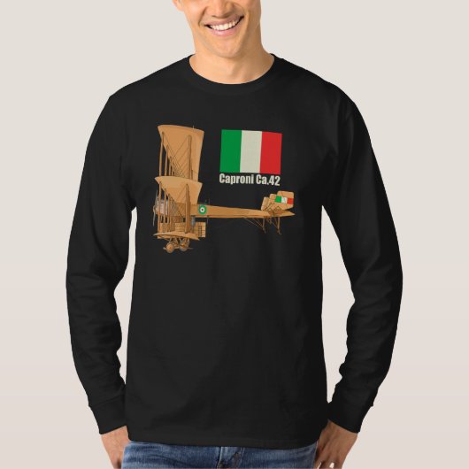 Caproni Ca4 Ca42 Ww1 Italiaanse Zware Bomber Tripl T-shirt (Voorkant)