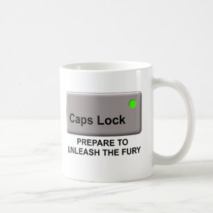 Caps Lock Waanzin Grappige Mok Humor