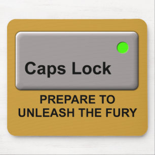 Caps Lock Waanzinnige Grappige Muismat Muis Pad Hu