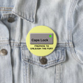 Caps Lock Woe Fun Knop Speldje Humor (In situ)
