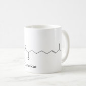 Capsaïcine Molecule Chemie Kruidig voedsel liefheb Koffiemok (Voorkant rechts)