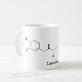 Capsaïcine Molecule Chemie Kruidig voedsel liefheb Koffiemok (Voorkant links)