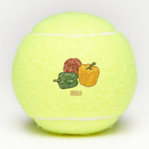 Capsicum cartoon illustratie tennisballen