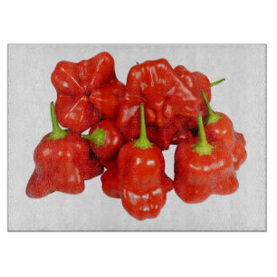 Capsicum Chinense Chili Glass Chopping Board Snijplank