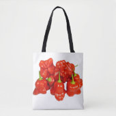 Capsicum Chinense Chili over Canvas tas (Voorkant)