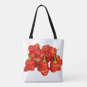 Capsicum Chinense Chili over Canvas tas (Achterkant)
