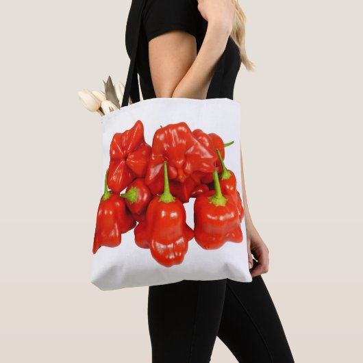 Capsicum Chinense Chili over Canvas tas (Dichtbij)
