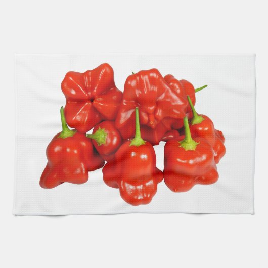 Capsicum Chinense Chili Tea Towel Theedoek (Horizontaal)