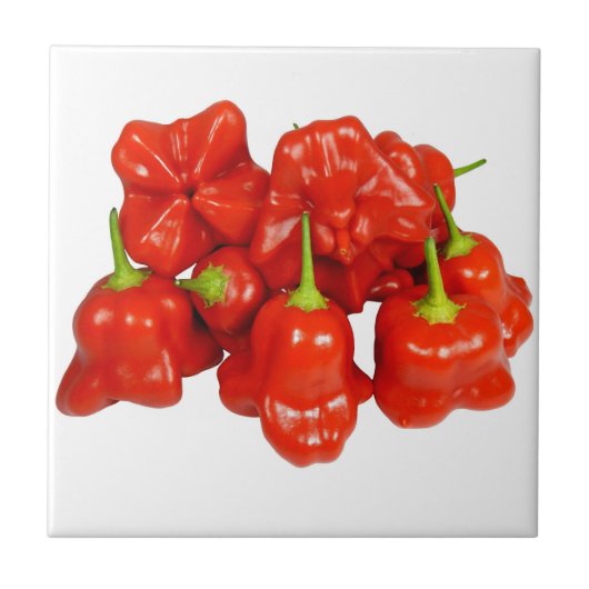 Capsicum Chinense Chili Tile Tegeltje (Voorkant)
