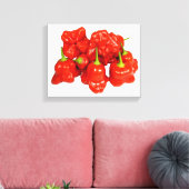 Capsicum Chinese Chili stretched canvas Print (Insitu (Woonkamer))