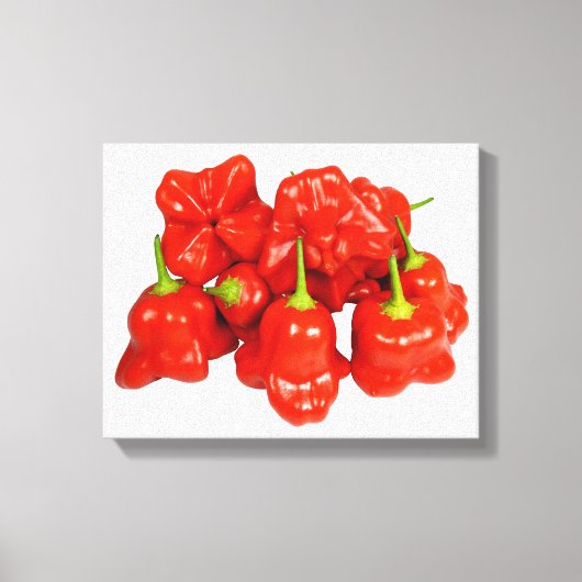 Capsicum Chinese Chili stretched canvas Print (Voorkant)