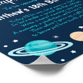 Capsule 1st Birthday Space Rocket Ship Planet Time Poster (Hoek)