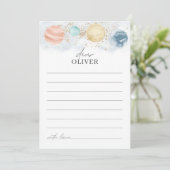 Capsule Card Planets Boy Birthday Kaart (Staand voorkant)