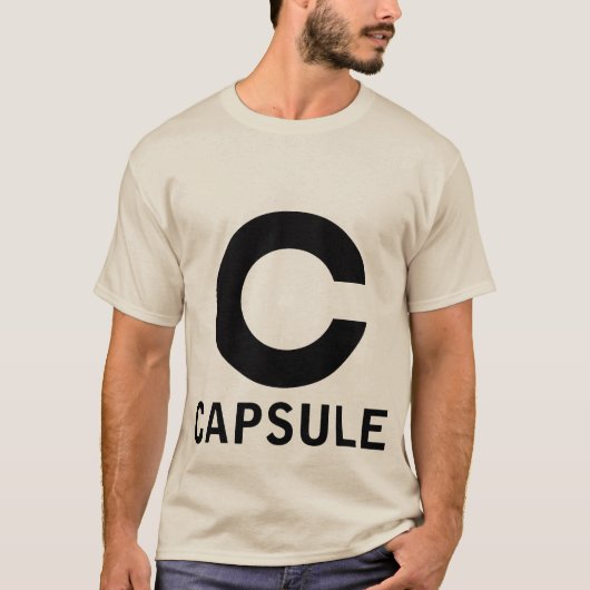 Capsule logo t-shirt (zwart-wit) (Voorkant)