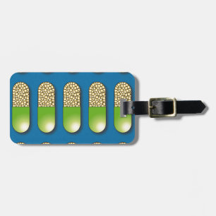 Capsule Patroon Wetenschap Bagagelabel