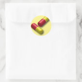 capsule-pillen-medicijn ronde sticker (Tas)