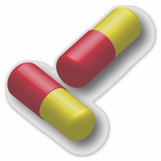 capsule-pillen-medicijn sticker (Voorkant)