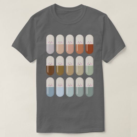 Capsule pillen t-shirt (Design voorkant)