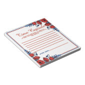 Capsule Poppy Floral Baby shower Time Capsule Notitieblok (Schuin)