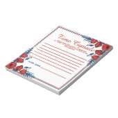 Capsule Poppy Floral Baby shower Time Capsule Notitieblok (Linkerzijde)