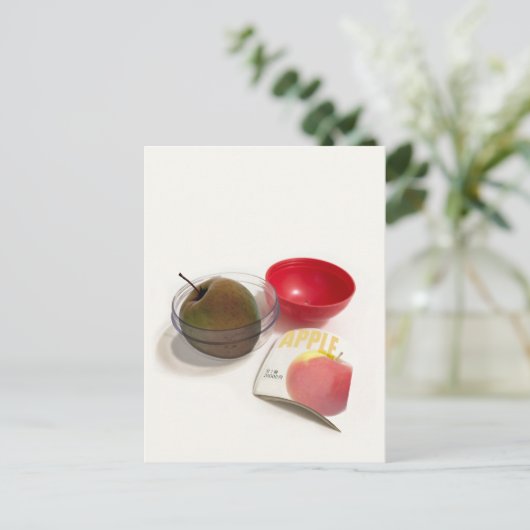Capsule Speelgoed Apple Food Price Consumerisme Briefkaart (Staand voorkant)