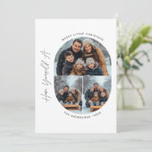 Capsulefoto | Vrolijk kerstfeest kinder familie Feestdagenkaart (Staand voorkant)