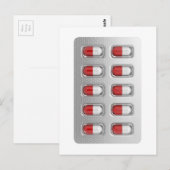 Capsules in blisterverpakking briefkaart (Voorkant / Achterkant)