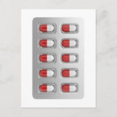 Capsules in blisterverpakking briefkaart (Voorkant)