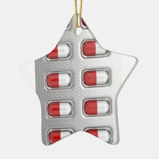 Capsules in blisterverpakking keramisch ornament (Links)