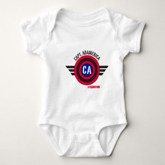 Capt Adamerica Baby T-shirt (Voorkant)