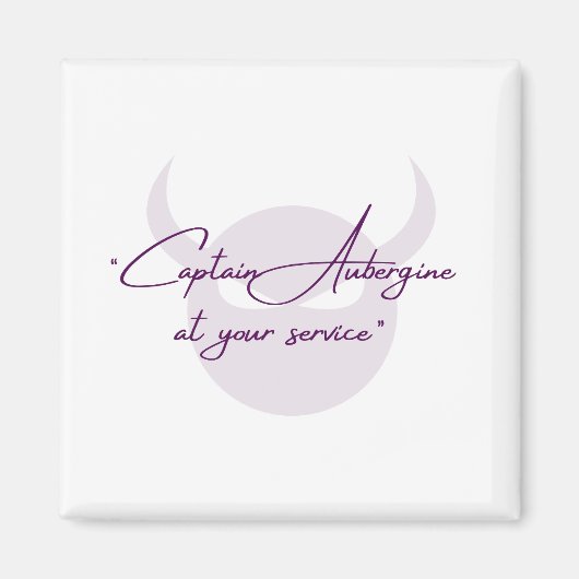 Capt. aubergine magneet (Voorkant)
