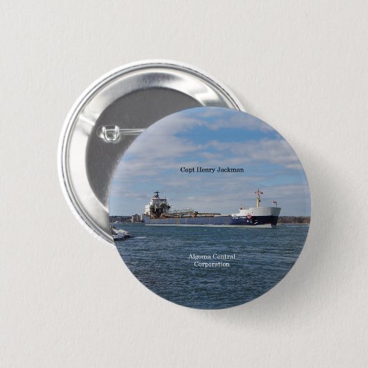 Capt Henry Jackman-knop Ronde Button 5,7 Cm (Voorkant /achterkant)