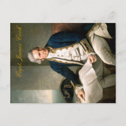 Capt. James Cook Briefkaart, ontdekker van Hawaii Briefkaart (Voorkant)